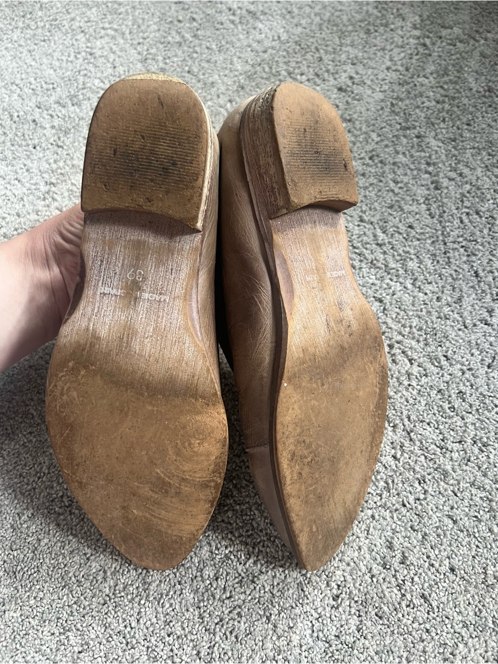Free People Royale Flats Womens Size 39 Taupe Leather Minimal D'orsay Boho - Picture 6 of 8